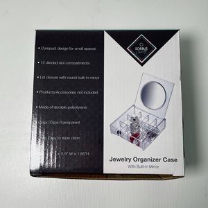NIB Sorbus Beauty Jewelry Organizer Case with Mirror